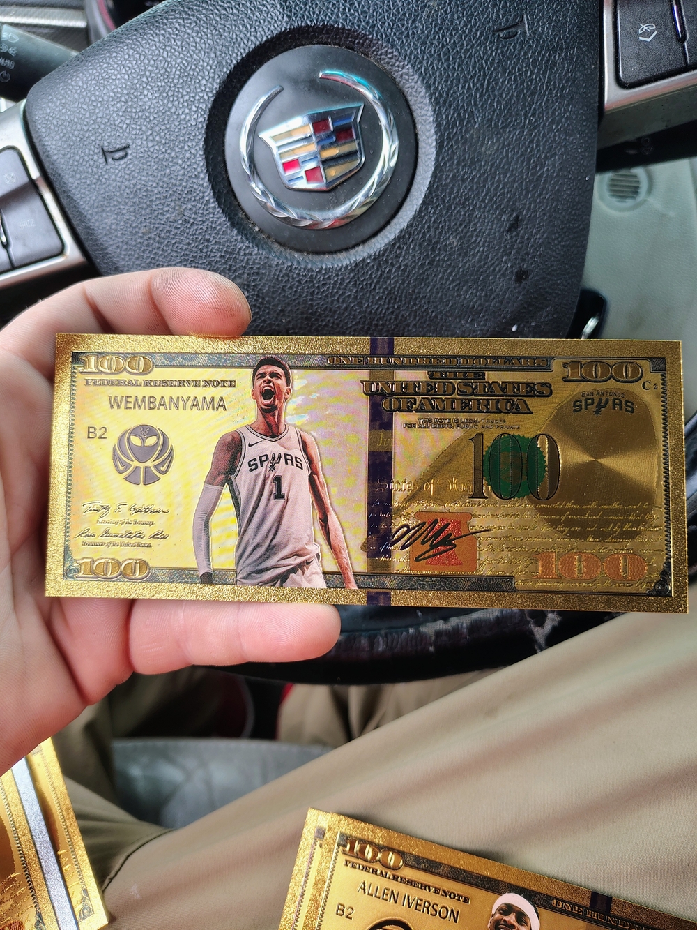 Gold Wembanyama Novelty Bill